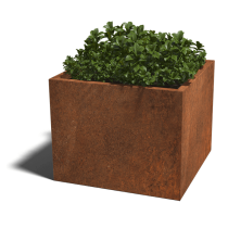 Cortenstaal gelaste plantenbak Montana 100x100x80 cm