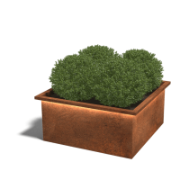 Cortenstaal gelaste plantenbak Alabama met Led 100x100x50 cm