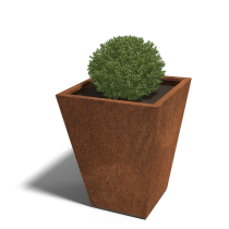 Cortenstaal gelaste plantenbak Cone 80x80x100 cm