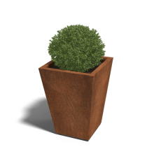 Cortenstaal gelaste plantenbak Cone 60x60x80 cm