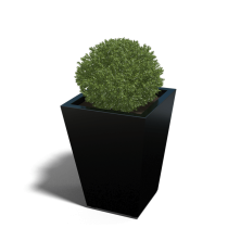 Gepoedercoat staal gelaste plantenbak Cone 60x60x80 cm (RAL9010/RAL9005/RAL7016)