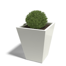 Gepoedercoat staal gelaste plantenbak Cone 80x80x100 cm (RAL9010/RAL9005/RAL7016)