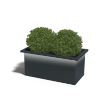 Gepoedercoat staal gelaste plantenbak Alabama met led 100x50x50 cm (RAL9010/RAL9005/RAL7016)