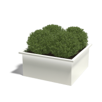 Gepoedercoat staal gelaste plantenbak Alabama met led 100x100x50 cm (RAL9010/RAL9005/RAL7016)