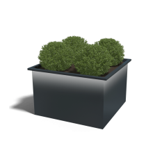 Gepoedercoat staal gelaste plantenbak Alabama met led 120x120x80 cm (RAL9010/RAL9005/RAL7016)