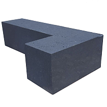 Patiohoekblok Antraciet 60x15x15cm strak