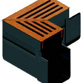 ACO Slim-Line hoekstuk incl. Corten rooster