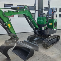 Minikraan 1,2 ton incl. 3 bakken