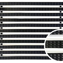 Schoonloper aluminium mat cassetteborstel zwart 100x50x2cm