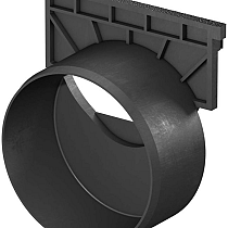 Universele eindplaat met zijuitloop