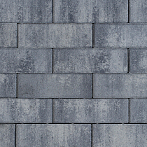 Patio longstone 7 cm nero/grey