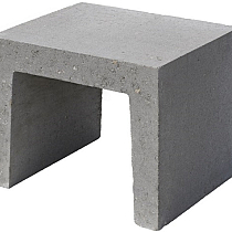 U-element 40x40x50 cm grijs