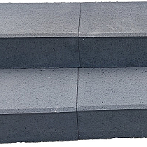 Traptrede 60x30x15 cm indus black kleurecht met facet