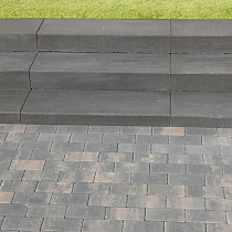 Traptrede 100x35x15 cm indus black kleurecht met facet