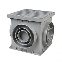 Tuin Drain Afvoerput 25x25x25cm Grijs