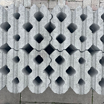 B-keus Grastegel 40x60x12 grijs (32st/pk)