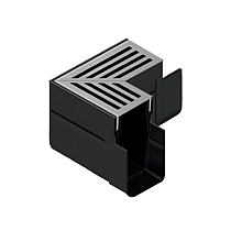 ACO Slim-Line hoekst.incl. RVS rooster