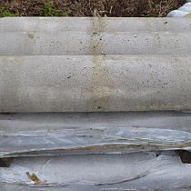 Plak schampband 20x20x90 cm 2 x afgerond grijs