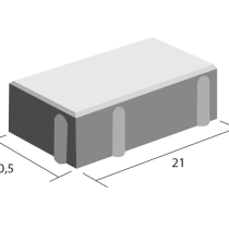 Klinker 21x10,5x8 cm zwart