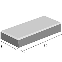 Tegels 30x15x6 cm grijs mv Komo