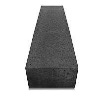 Oud Hollandse zitelement 200x60x40 cm Carbon ( recht )