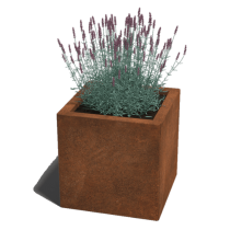 Cortenstaal plantenbak Miami 40x40x80 cm