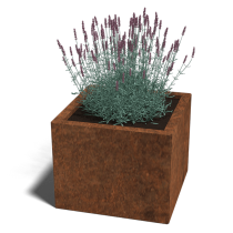 Cortenstaal plantenbak Miami 50x50x50 cm