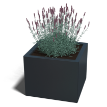 Gepoedercoat staal plantenbak Miami 40x40x30 cm ( RAL7016 )