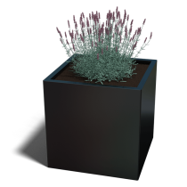 Gepoedercoat staal plantenbak Miami 70x70x70 cm ( RAL9005 )