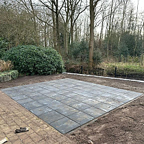 Tegel 50x50x4 cm antraciet komo