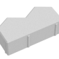 Triloc sluitsteen grijs 25x12/8,6 cm