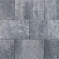 Straksteen 20x30x6 cm grijs/zwart