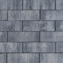 Patio longstone 7 cm nero/grey