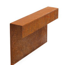 Stapelblok afdekker 15x200x15/43 cm Corten