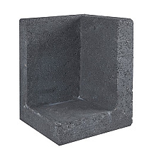L- element hoekstuk 50x30x30x7 cm zwart