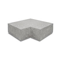 Oud Hollandse hoekstuk traptrede 37x15 cm Grijs ( 90° binnen )