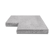 Oud Hollandse zwembadrand hoekstuk 40x5 cm Grijs ( 90° )