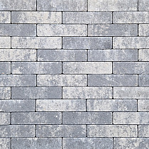 Waalformaat strak 20x5x6 cm grijs/zwart komo