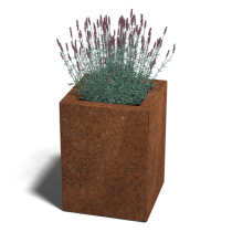 Cortenstaal plantenbak Miami 30x30x80 cm