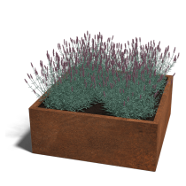 Cortenstaal plantenbak 100x100x60 cm