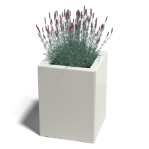 Gepoedercoat staal plantenbak Miami 30x30x80 cm ( RAL9010 )