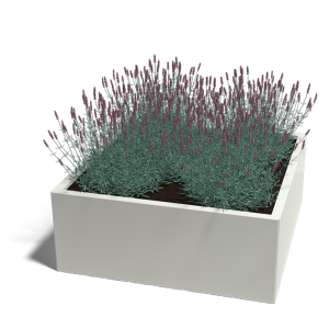 Gepoedercoat staal plantenbak Miami 100x100x50 cm ( RAL9010 )