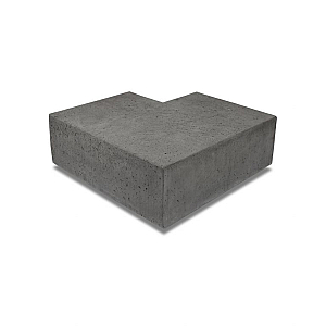Oud Hollandse hoekstuk traptrede 37x15 cm Antraciet ( 90° buiten )