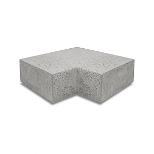Oud Hollandse hoekstuk traptrede 37x15 cm Grijs ( 90° binnen )