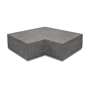 Oud Hollandse hoekstuk traptrede 40x20 cm Antraciet ( 90° binnen )
