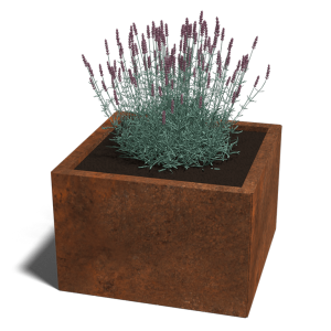Cortenstaal plantenbak Miami 60x60x80 cm