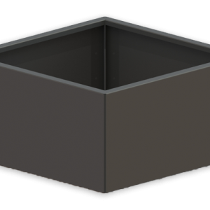 Gepoedercoat staal plantenbak Miami 100x100x40 cm ( RAL7016 )