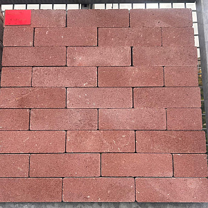 B-keus Dikformaat 8cm Heide/Rood strak