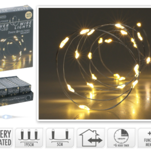 Zilverdraad verlichting 40 LED voor buiten