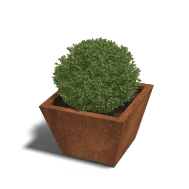 Cortenstaal gelaste plantenbak Cone 60x60x40 cm